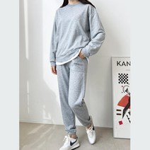 봄 맨투맨티+조거팬츠 여자 홈웨어 세트 여성트레이닝