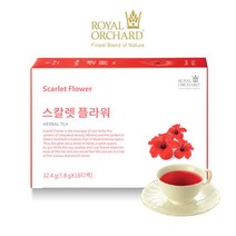 로얄오차드 스칼렛 플라워 히비스커스 로즈힙 붓기 살빠지는 꽃 차 효능 다이어트 티 선물 티백 18개입