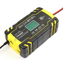 전기자전거충전기 오토바이 및 자동차 배터리 충전기 12V 트럭 수리 AGM 유럽 영국 규정, 01 YELLOW_02 EU