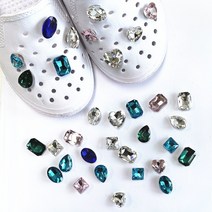 크리스탈비즈 샌들꾸미기 만들기 파츠 재료, 하트형, 연핑크S사이즈(J69-9)