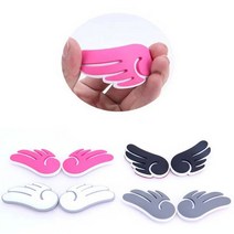 PKFARM 날개 디자인 자동차 문콕방지 도어가드 4EA 세트 4종 컬러 / 스티커 부착형 쿠션 차량 꾸미기 장식, 날개도어가드쿠션, 블랙 4P