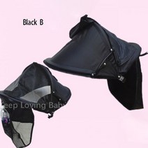 호환 아기 유모차 차양 커버 보호 후드 캐노피 액세서리, Black B