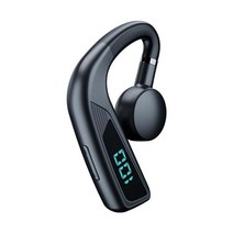 골전도이어폰 귀안아픈 수영 이어폰 블루투스 헤드셋 V18 뼈 전도 LED 디지털 디스플레이, Black, France