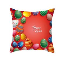 토끼 베개 인테리어 쿠션 Home Decoration Radio Day Happy Easter Rabbit Printing Polyester Pillow Cush, 14 23_04 40X40CM