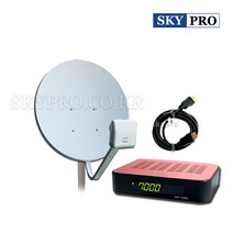삼도정보통신 HD 무료 국내 위성방송 mini세트, 60안테나+LNB+SWP-7000S