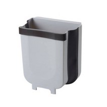 접이식 쓰레기통 주방 캐비닛 문 걸이식 쓰레기 용 보관302084, Gray, L