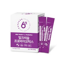 식스스텝 밀크씨슬+프로바이오틱스 2g x30포(60g) 강아지 고양이 유산균, 단품, 단품