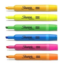 샤피 엑센트 탱크 형광펜, 8개입, 형광노랑