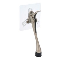 쓸모 무타공 원터치 페달 말굽 도어스토퍼, 1개, 대자-니켈