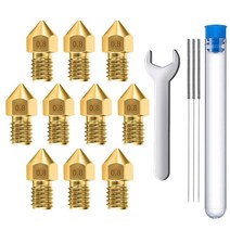 MMOBIEL 압출기 노즐 3D 프린터 0.2mm 10개 - MK8 황동 노즐 Creality Ender 3 시리즈 Ender 5 시리즈 CR-10/10S Makerbot, 0.8mm