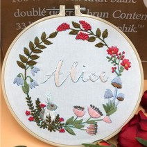 101도 프랑스자수 DIY 패키지세트 초보자용 묶음, HS16(자수틀15cm)