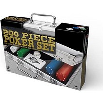 FAO Schwarz Wood Chess Checkers 및 Tic-Tac-Toe Set 클래식 전략 게임 6세 이상, 200 PC 포커 세트