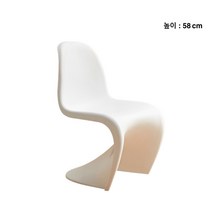 북유럽의자 모던의자 등받이의자 카페의자 거실용 테라스용 심플의자 플라스틱의자, 화이트 소형