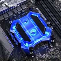 공냉 cpu 저소음 쿨러 수냉식열교환기 Bykski CPU XPH T8 M AMD Ryzen3 5 7 X470 AM FM 시리즈 용 AMD CPU 워터 블록 프로세서, 블랙 12v 4pin RGB