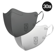 진짜 국가대표가 쓰는 국가대표마스크 KF94 새부리형 화이트/블랙/그레이. 카타르 응원 국가대표축구팀 KFA, 30매, 화이트+그레이