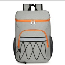 배달가방백팩 휴대용 배달박스 쿨러 은박보냉백 배달용백팩, 그레이 오렌지