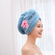 드림 헤어 드라이 타올 1+1 수건 극세사 샤워 페이스 세안 얼굴 수영 머리 빨리말리는법, 달, 공룡