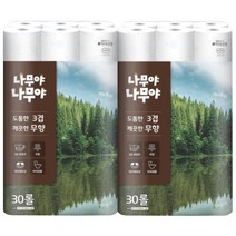 미래생활 잘풀리는집 나무야 나무야 도톰한 3겹 깨끗한 무향 30롤 27M 2팩
