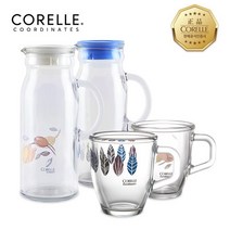 코렐코디네이츠 코렐코디 물병1P+머그2P 세트, 목련 물병1P 글라스머그2P SET