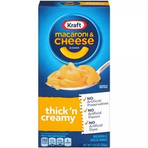 [미국 직배송]크래프트 마카로니 앤 치즈 크리미 206g Kraft Thick and Creamy Mac and Cheese Dinner
