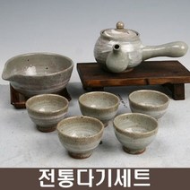 분청 귀얄무늬 5인 다기세트(8p) - (다도/다기/전통다기/찻잔/주기/컵/잔/주방용품/건강/생활추천)
