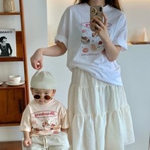 핑크151)딸기부페반팔티&맘커플 V0327