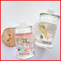 (공효진용기 2개만들기) 뿔사슴-크리스마스 양초 젤캔들 키트 만들기(150ml/2), 유칼립투스, 옐로우