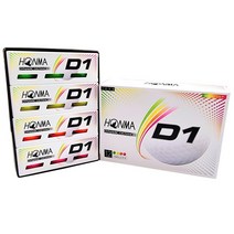 [혼마] D1 골프공 2피스볼 12구 1다즌 멀티컬러 혼합색상, 선택:D1_멀티컬러