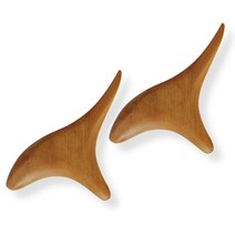 나무 괄사 지압봉 마사지기 2개 두피 발 승모근 림프순환 이완