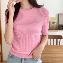 [VY] 여자 클래식 피셔맨 라운드 부드러운 니트