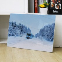 꾸밈데코_폼전면아크릴코팅액자_58CmX38Cm겨울기차여행(il447)_홈갤러리디자인액자홈데코소품