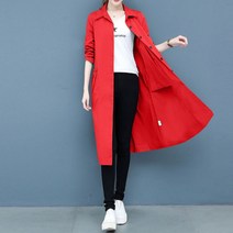 워라밸 여성 가을 간절기 바람막이 윈드 사파리 롱 자켓