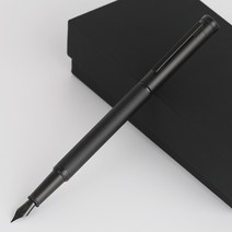 홍디안 만년필 포레스트 선물용 이니셜 고급 명품 교수님 여자 선물 입문용 펜, 블랙, F