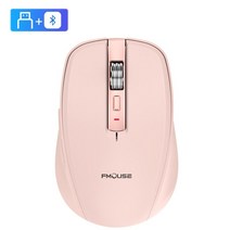레이저 무선 마우스 fmouse m303 type-c bluetoothampusb 수신기가 있는 2.4g 충전식 rgb 4 레벨 dpi 조정 가능한 볼륨, 분홍색