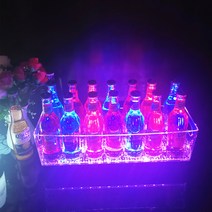 WARM행복 나래바 아이스버킷 아크릴 led 술얼음통 홈바 얼음바스켓 양주얼음통, 다채로운 컬러 토닝 PC 12 개