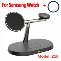 애플 아이폰14프로 호환 케이스 30W 3 in 1 자기 무선 충전기 스탠드 iPhone 14 13 12 Pro Max Airpods Apple Samsung Watch 고속 충전, 삼성 블랙의 경우