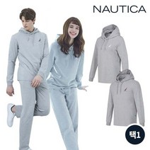 [NAUTICA] 노티카 소프트 면혼방 후드티셔츠 그레이 B