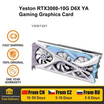 yeston rtx3080-10g d6x ya 게임용 그래픽 카드 10gb320bitgddr6x 메모리 듀얼 조명 효과 모드 3dp+hd 출력 포트