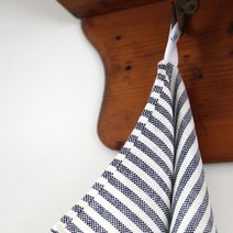 포그린넨워크 리투아니아 린넨 키친크로스 11 color, 내추럴 네이비라인