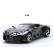 부가티 La Voiture Noire 모형자동차 1:32 피규어 합금 수집용 다이캐스트 장식 엠제이 MNA114, 무광블랙