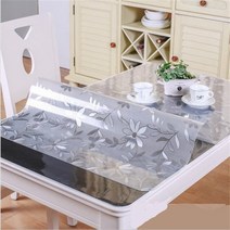 투명 PVC Tableclotare 테이블 천으로 방수 Oilproof 주방 식탁 커버 부드러운 유리 1.0mm, 02 B_11 75X240cm