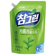 참그린 안심 녹차 뽀드득 주방세제, 1.2L, 15개