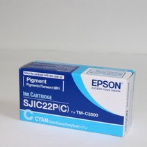 (EPSON 정품라벨잉크 SJIC22PC 파랑 (TM-C3500/32ml) 파랑/정품라벨잉크