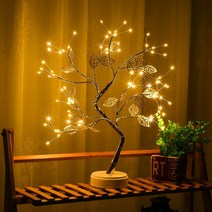 아이디어하우스 LED 감성 나무 무드등, 금빛 나뭇잎 72등