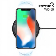 디지털 시계 겸용 고속 무선 충전패드 WC-50, 블랙, 1개