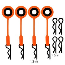 RC서보 아두이노서보모터 Injora 4pcs 실리카 젤 바디 클립 리테이너 110 18 스케일 rc 모델 자동차 arrma 화강암 kraton 6s 업그레이드 부품, 오렌지