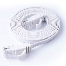 [해외] CAT6 RJ45 플랫 이더넷 케이블 트위스트 페어 1m 2m 3m 10m 20m 컴퓨터 네트워크 케이블 Cat6 ADSL 허브 카메라 라우터 ATM UTP 케이블, White 15m