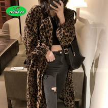 SHENGBO호피무늬롱자켓 여성롱자켓 빅사이즈롱재킷 호피자켓SB003LH111599