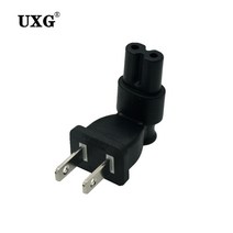 90도 각도 2 핀 US 남성 Iec 320 C7 여성 Ac 어댑터 2.5A 5A 10A 퓨즈 미국 산업 전력 변환기, 한개옵션0