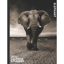 (영문도서) Elephant: 2022 Calendar & Planner. Daily Weekly and Monthly Organizer. Wildlife Lover Gifts Paperback, Independently Published, English, 9798512876008